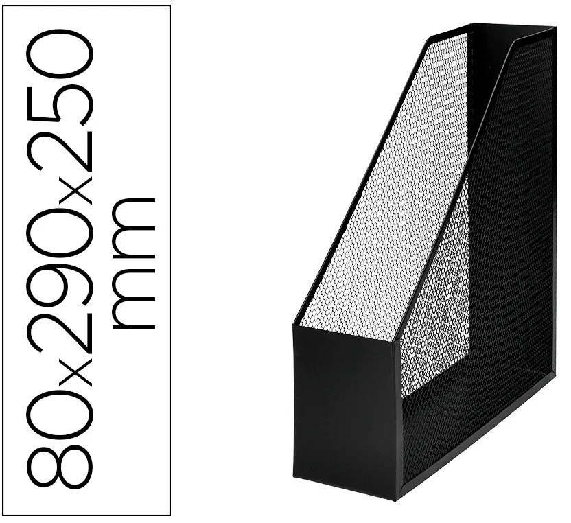 Porta Revistas Q-Connect Metálico Preto