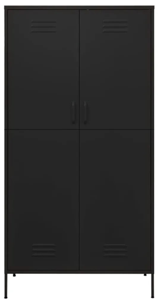 Roupeiro 90x50x180 cm aço preto