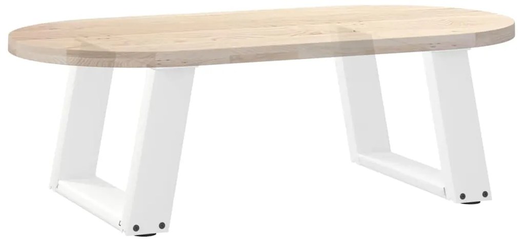 Pés para mesa de centro em formato de U, 2 peças, branco, 50x(30-31) c