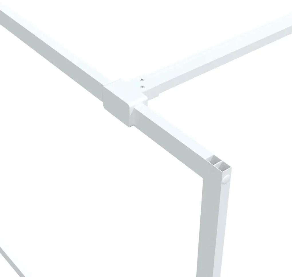 Divisória de chuveiro 140x195 cm vidro transparente ESG branco
