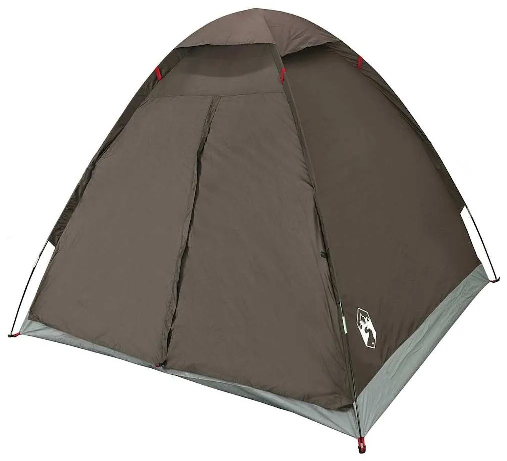 Tenda de campismo cúpula para 2 pessoas impermeável castanho