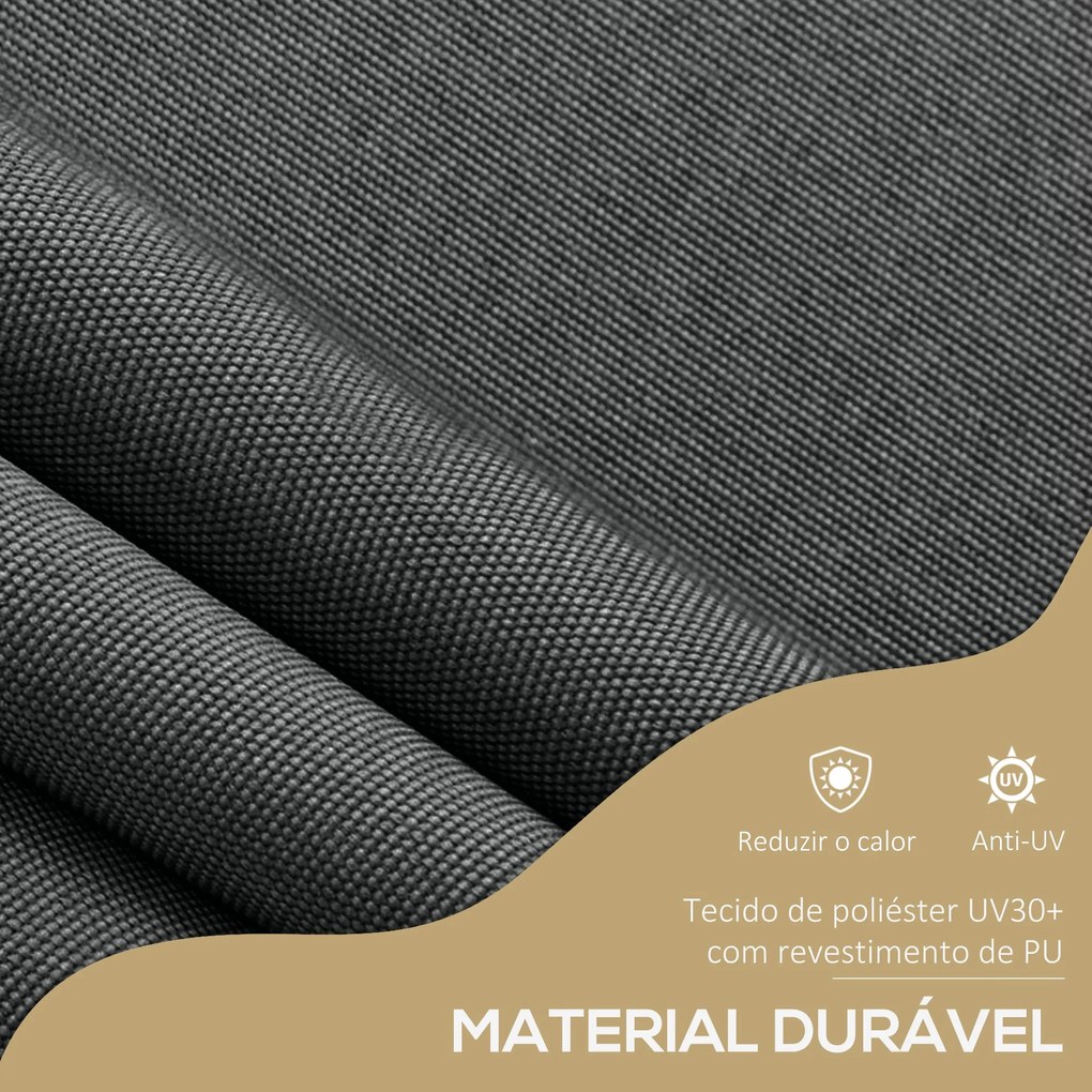 Toldo Manual Retrátil com Manivela 300x120x210-300 cm Toldo para Varan
