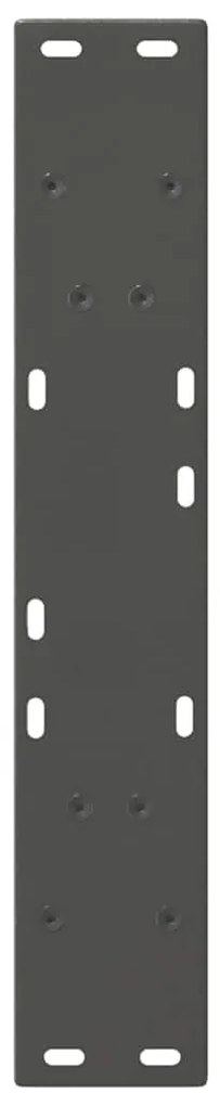 Pés para mesa de jantar em formato de V, 2 peças, antracite, 60x(72-73