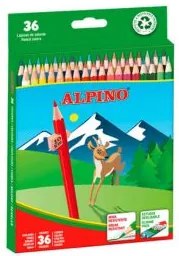 Lápis de Cor Alpino Caixa 36 Cores Sortidas