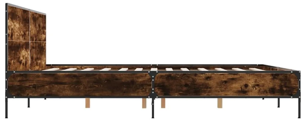 Estrutura de cama 200x200 cm derivados madeira/metal
