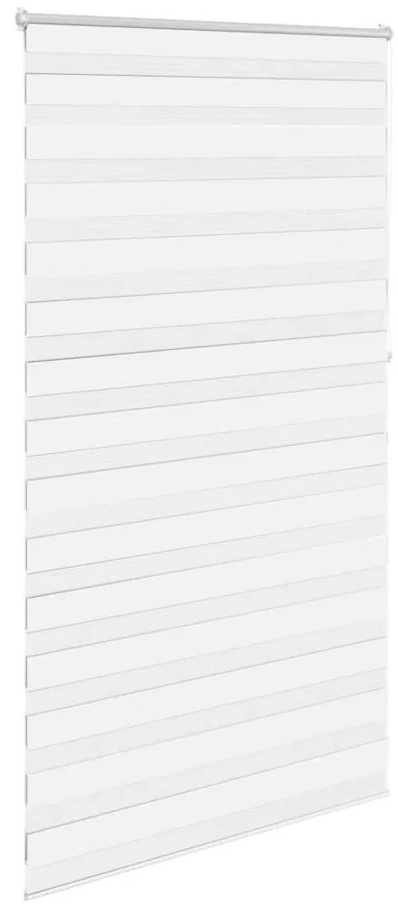 Estore de rolo 120 x 230 cm, linhas de zebra / Branco