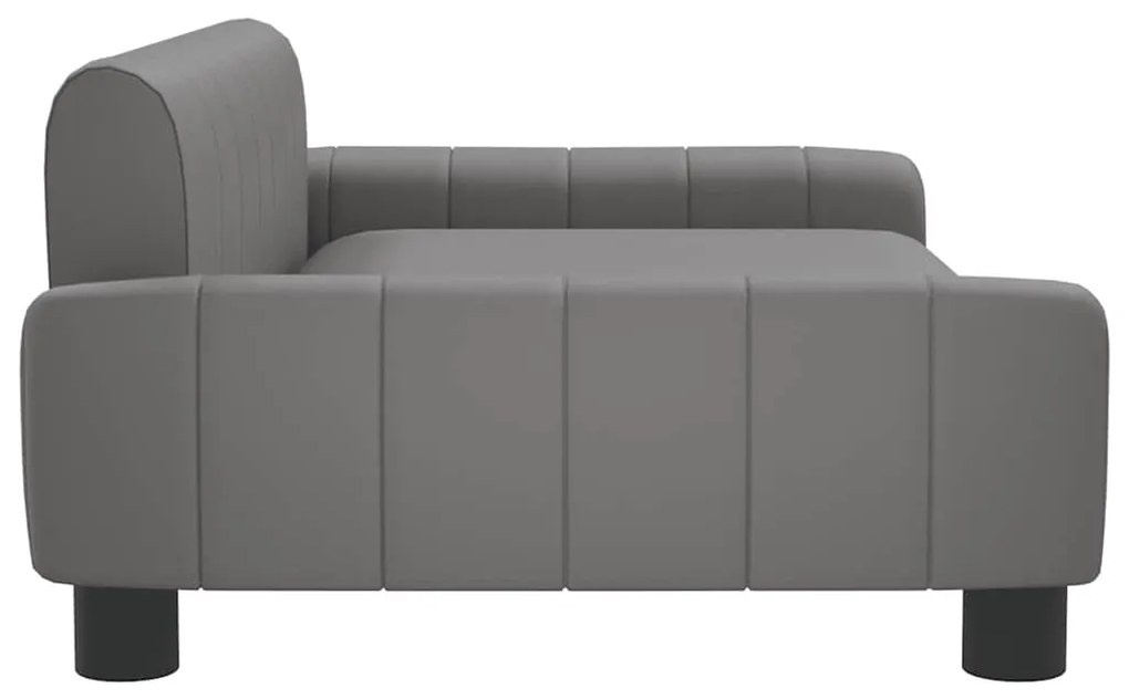 Sofá infantil 90x53x30 cm couro artificial cinzento
