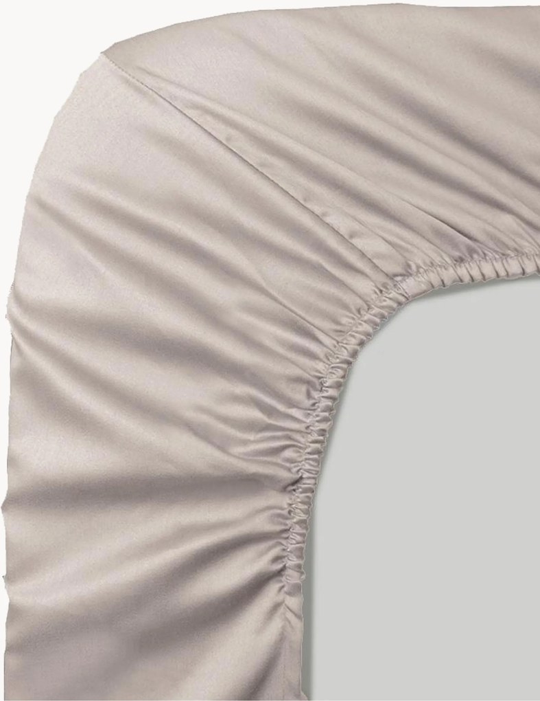 Lençol em cetim de algodão com elástico boxspring Ava