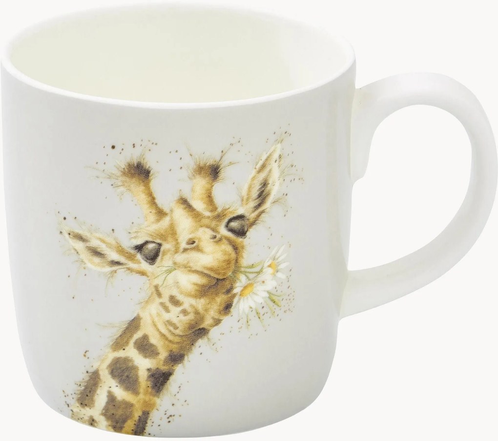 Caneca em porcelana Fine Bone China Flowers