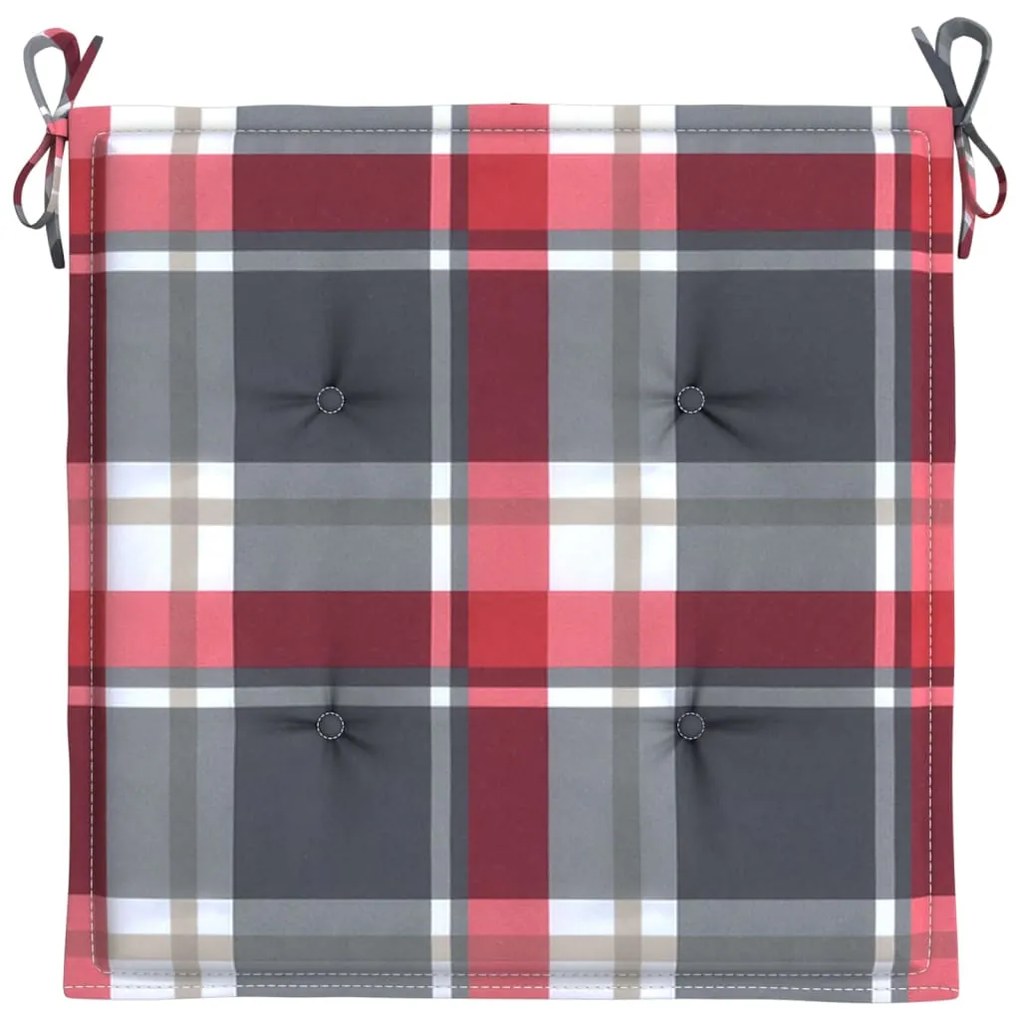 Almofadões cadeiras jardim 4pcs tecido oxford xadrez vermelho