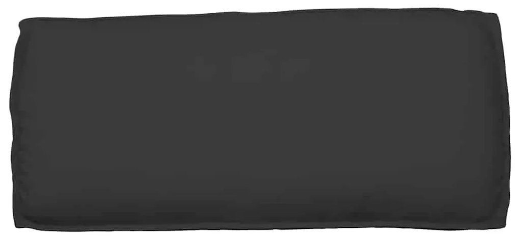 Almofada de palete preta para assento/encosto 120x50x12 cm em tecido O