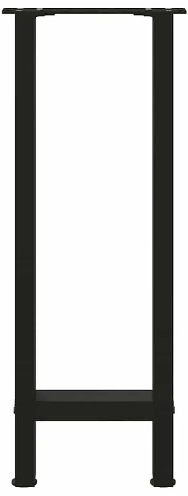 Pés de mesa de console pretos 2 peças 28x(72-73) cm aço