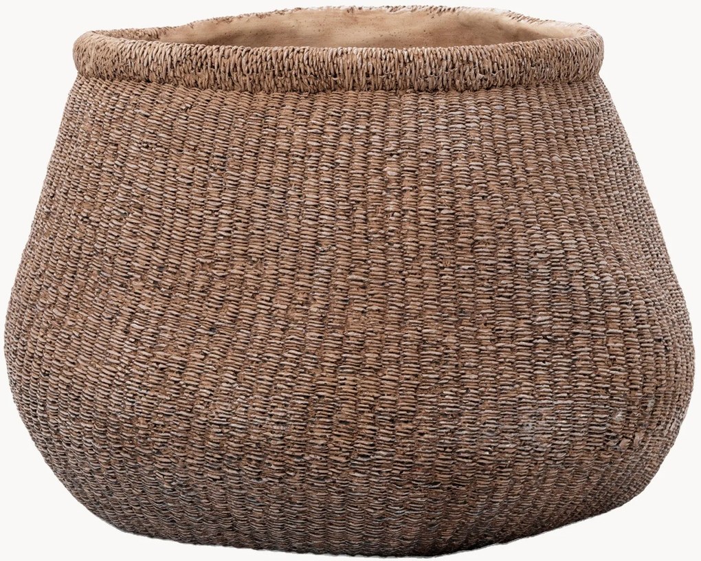 Vaso de flores em concreto artesanal Faux-Puff, Alt 30 cm