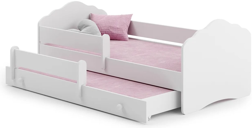 Cama infantil dupla Wave 160x80 branca - colchão e estrado incluído