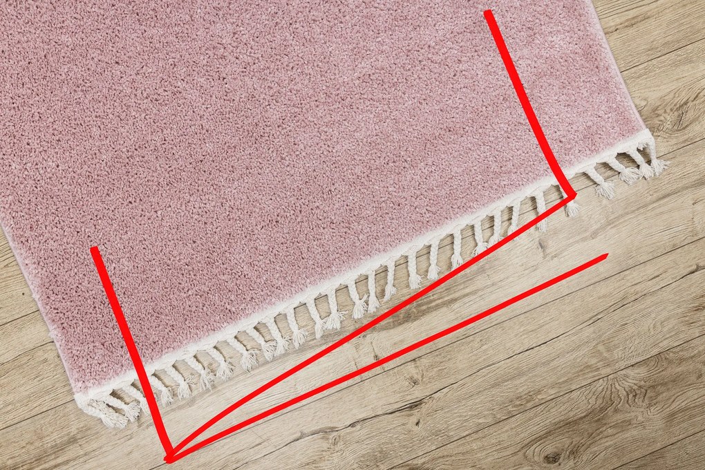 Tapete BERBER 9000 rosa Franjas berbere marroquino shaggy - PRODUTO DE SEGUNDA GRAU