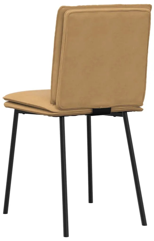 Cadeiras de jantar 4 pcs veludo castanho