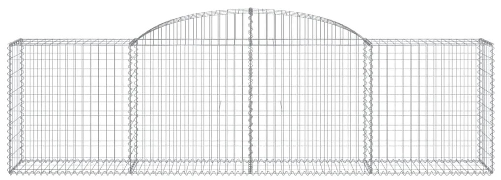 Cestos gabião arqueados 6 pcs 300x50x80/100cm ferro galvanizado