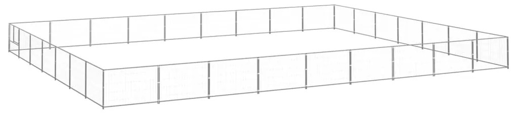 Canil para cães 63 m² aço prateado