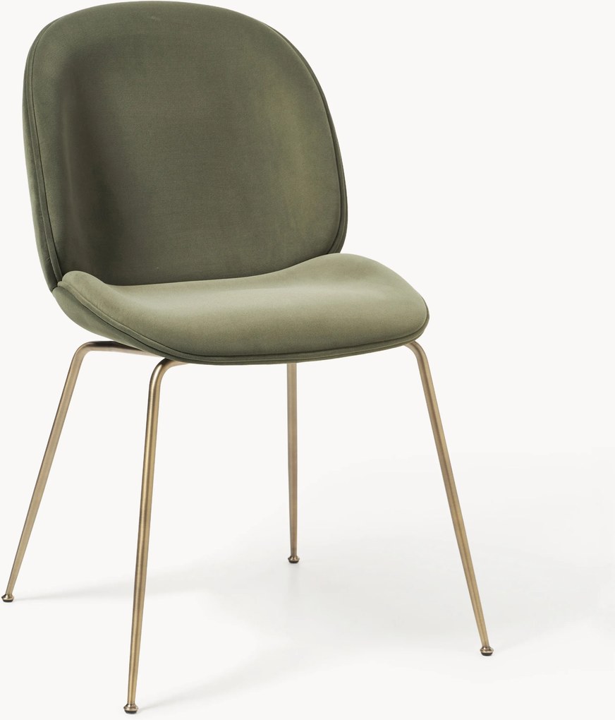 WESTWING x GUBI, Cadeira de jantar em veludo Beetle by Delia Lachance