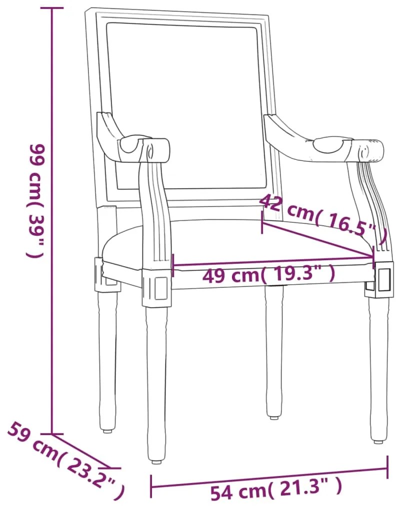 Cadeirão 54x59x99 cm veludo cinzento-claro