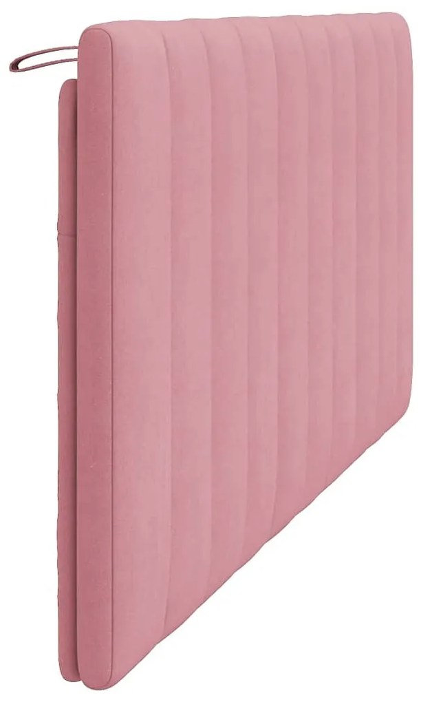 Almofadão de cabeceira 180 cm veludo rosa