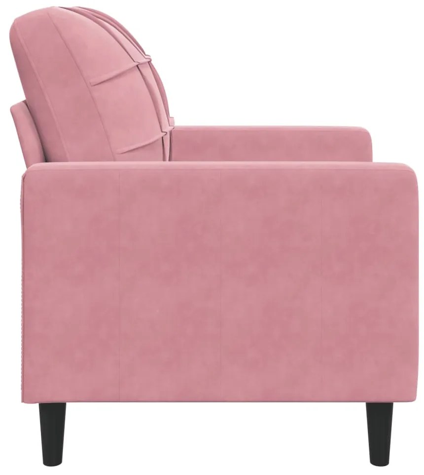 Poltrona 60 cm veludo rosa