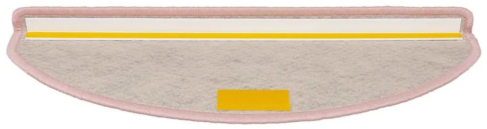 Tapetes escada adesivos aspeto sisal 30pcs 65x21x4cm cor rosa