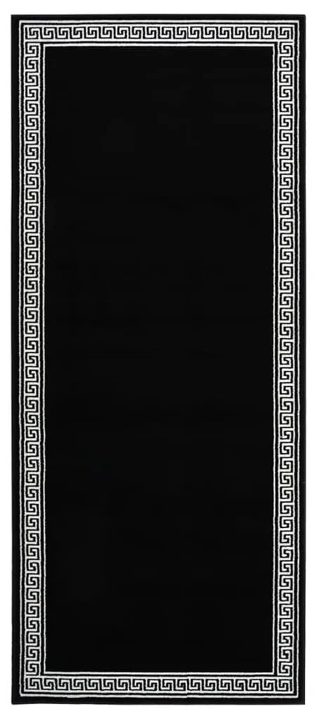 vidaXL Passadeira 100x200 cm polipropileno preto com padrão