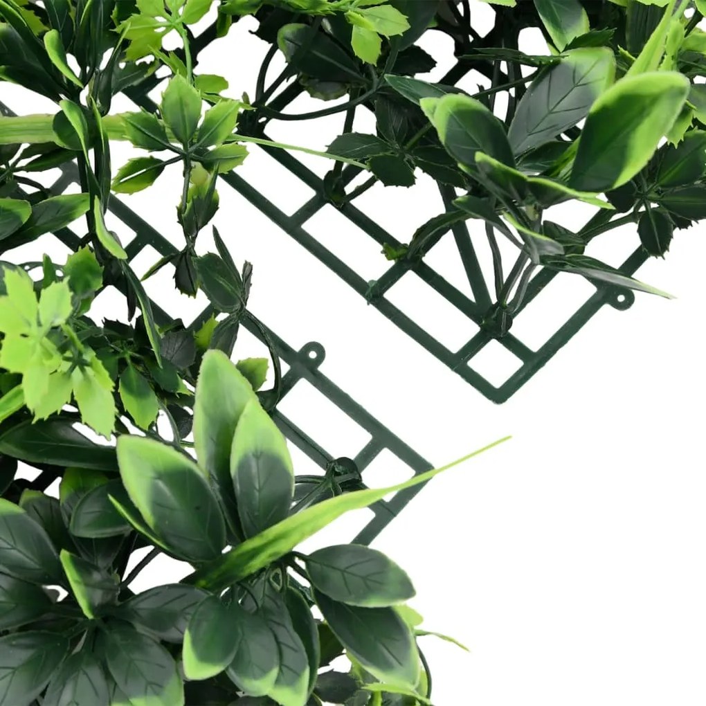 Vedação de folhas artificiais 6 pcs 40x60 cm verde