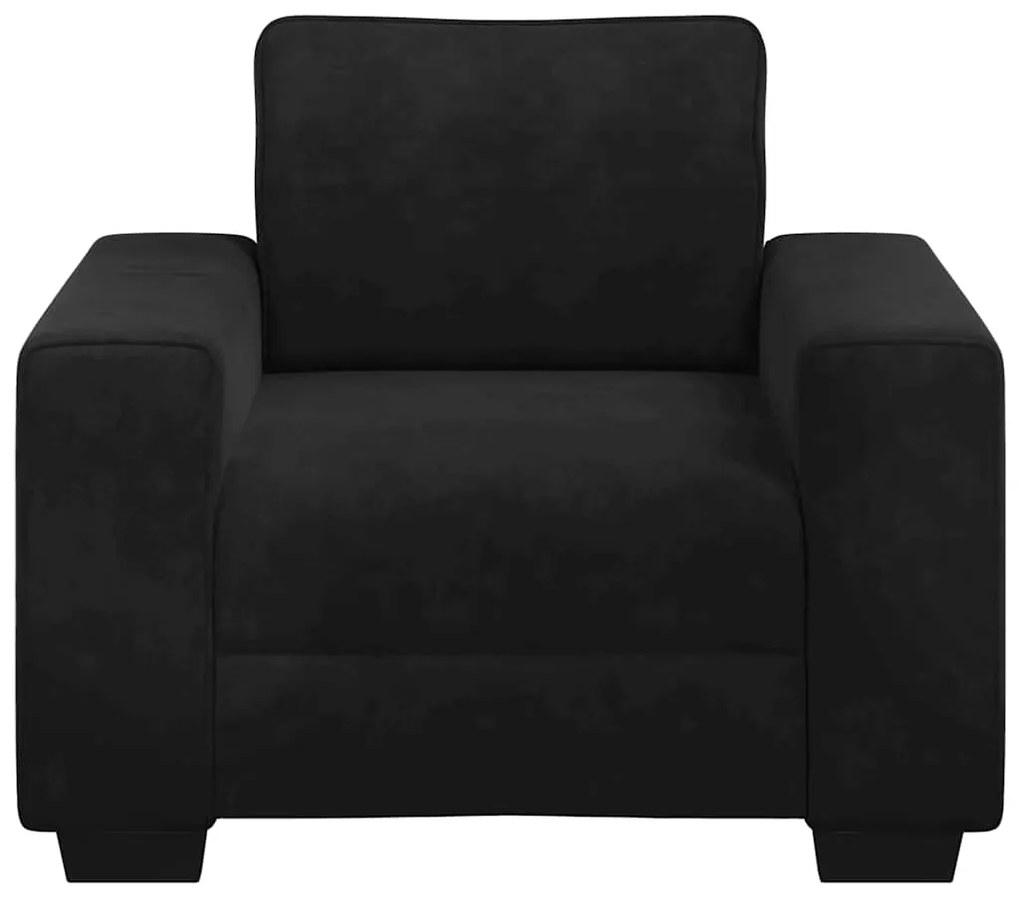 Poltrona 60 cm veludo preto