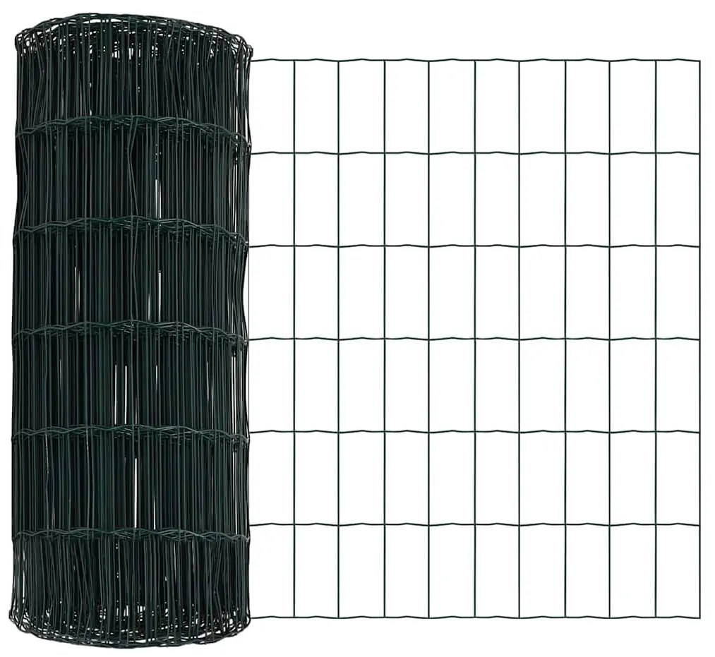 Cerca Euro com 13 Posts 0,4 x 25m em Aço Galvanizado Verde