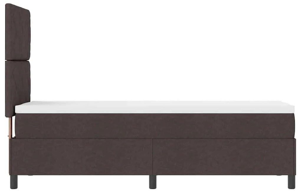 Cama Box com Colchão e Luz LED, Marrom Escuro, 80 x 200 cm, Estrutura
