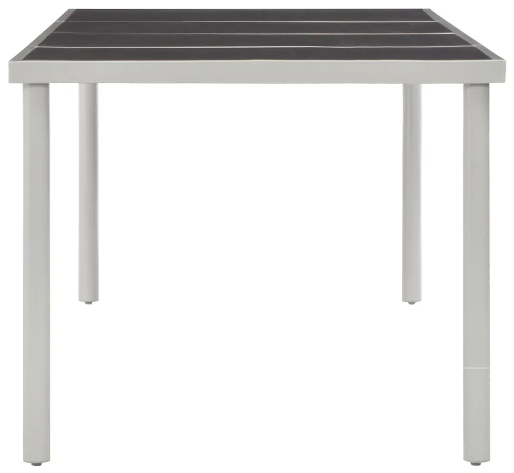 Mesa de jardim 220x90x74,5 cm preto