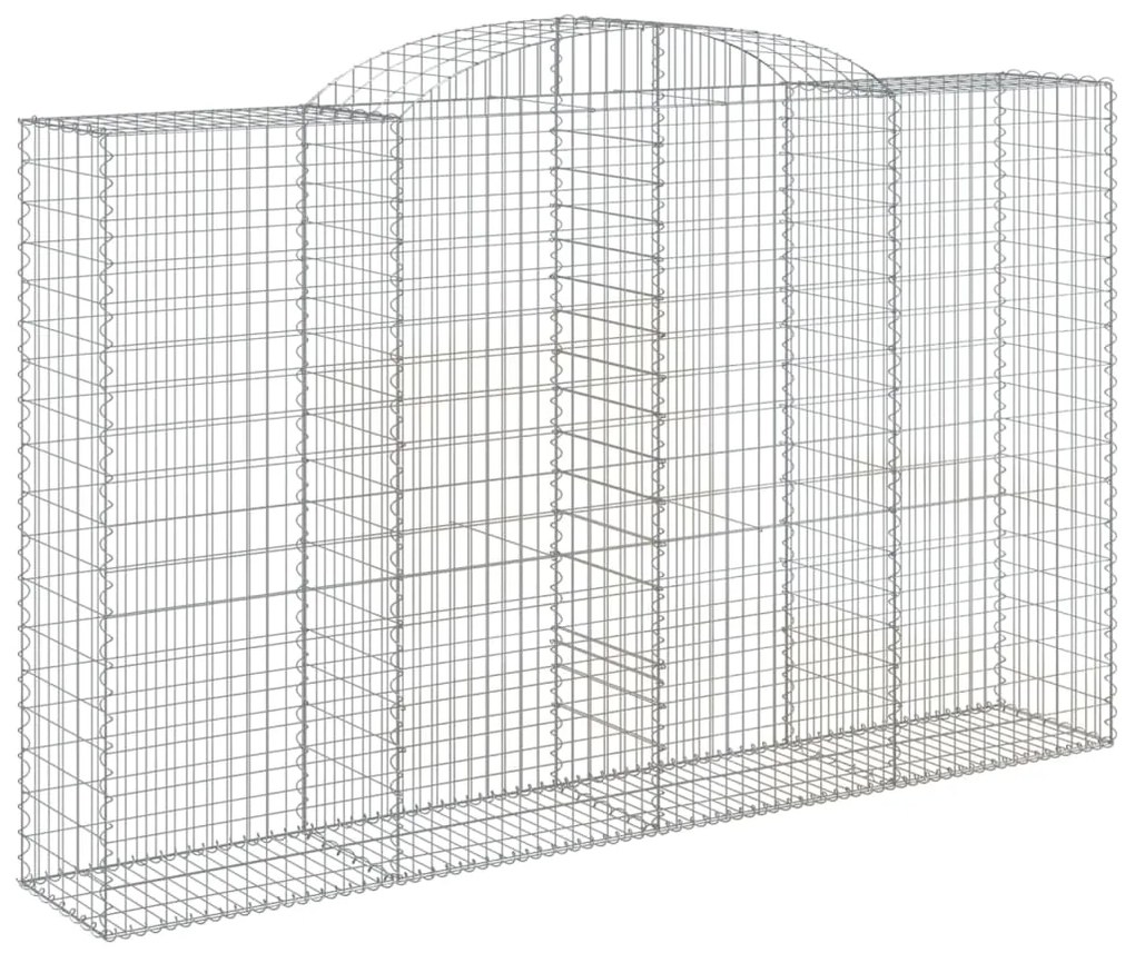 Cestos gabião arqueados 17 pcs 300x50x180/200 ferro galvanizado