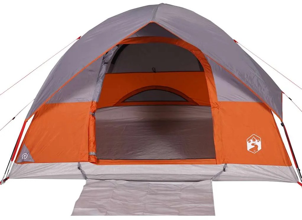 Tenda familiar cúpula para 6 pessoas impermeável laranja