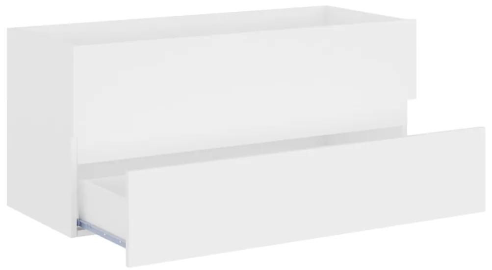 Armário de Parede para Lavatório de 100 cm - Branco - Design Moderno