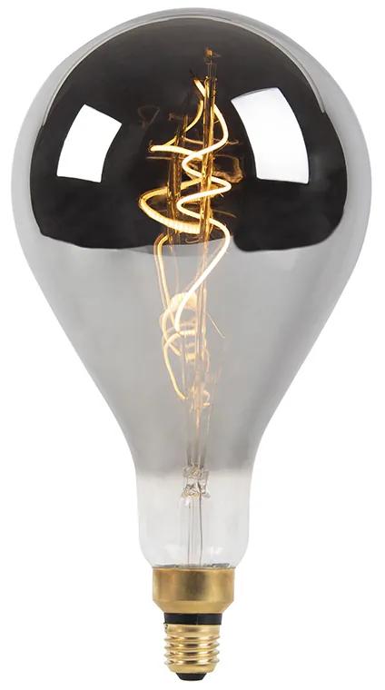 Lâmpada de filamento espiral LED regulável E27 A165 fumaça 250 lm 2100K
