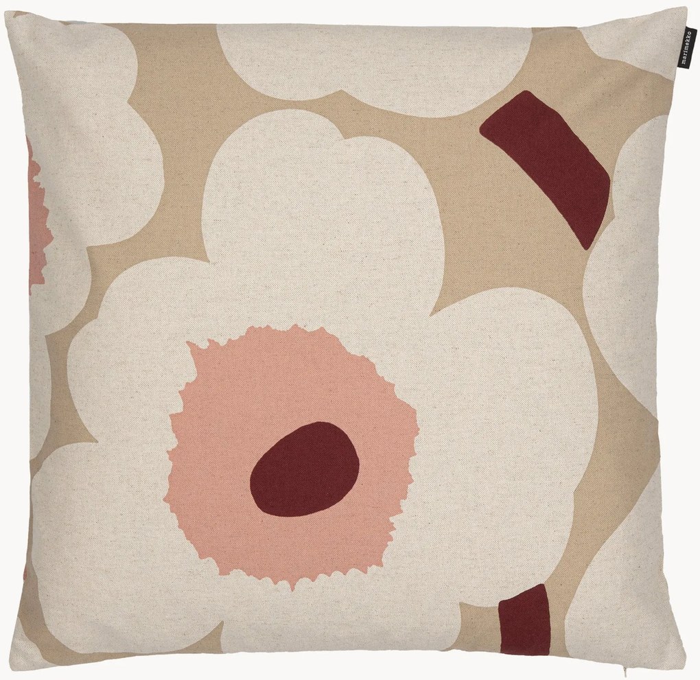 Capa de almofada em algodão com padrão floral Unikko