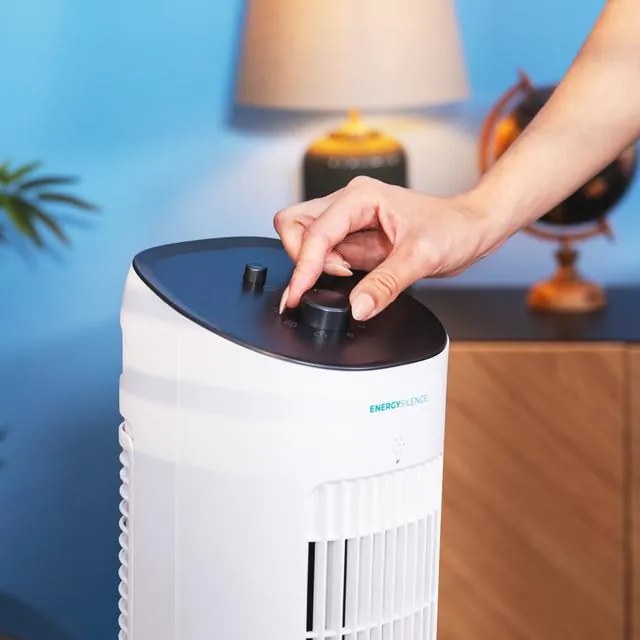 Climatizador evaporativo de torre de 60 W EnergySilence 3000 Cool Tower , 3 L e 3 velocidades com oscilação