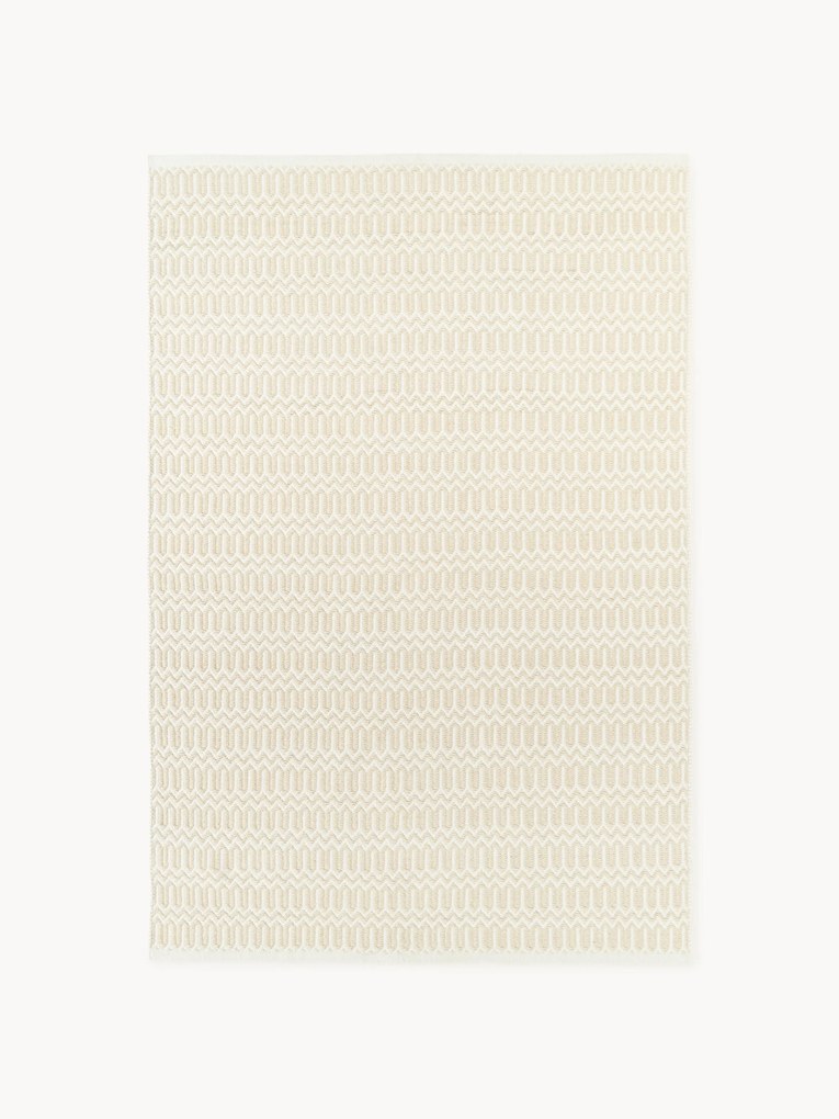 Tapete artesanal para interior e exterior com padrão geométrico Rune