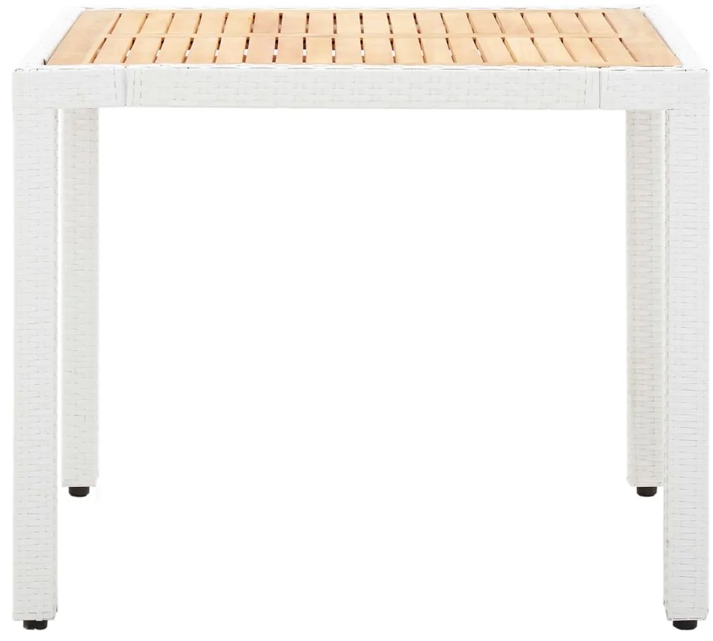 5 pcs conjunto de jantar para exterior vime PE branco