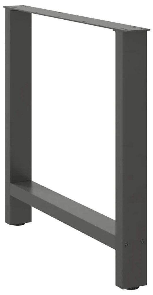 Pés para mesa de jantar antracite 2 peças 80x(72-73) cm aço