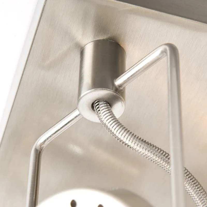 Foco industrial em aço com 4 luzes rotativas e inclináveis - Suplux Industrial,Moderno