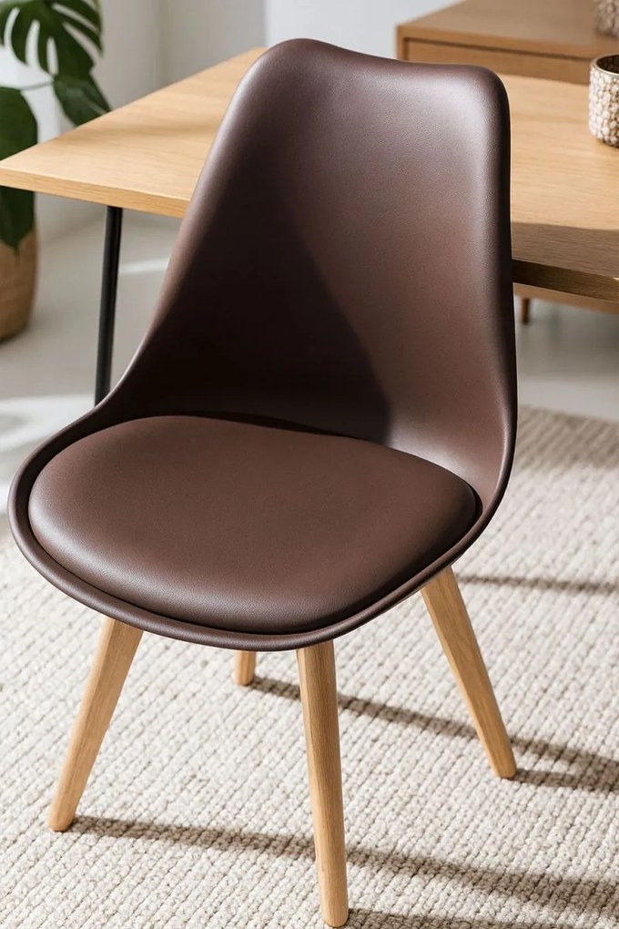 Pack 4 Cadeiras Synk Basic - Marrom