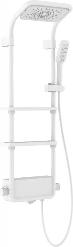Mexen Dazz conjunto de duche externo com chuveiro de teto e torneira, branco - 78107-20