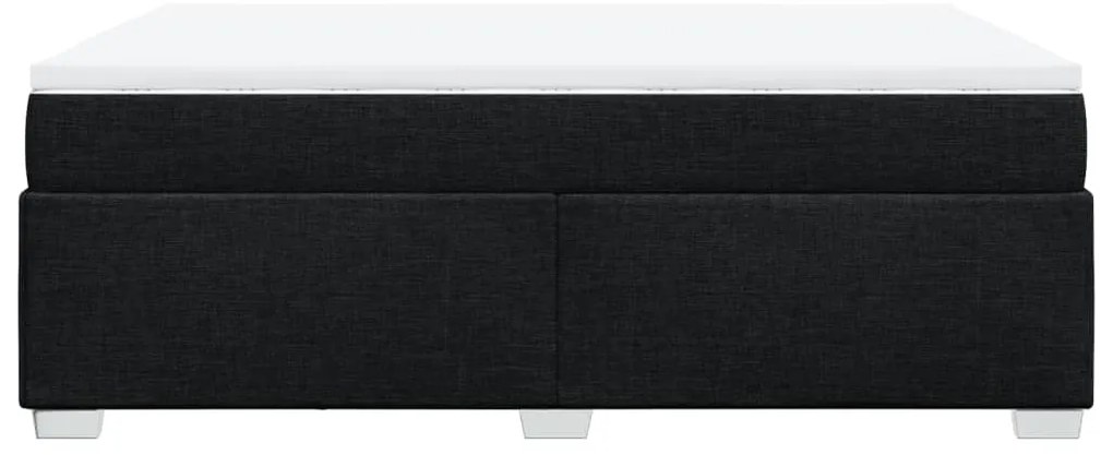 Cama com molas/colchão 140x200 cm tecido preto