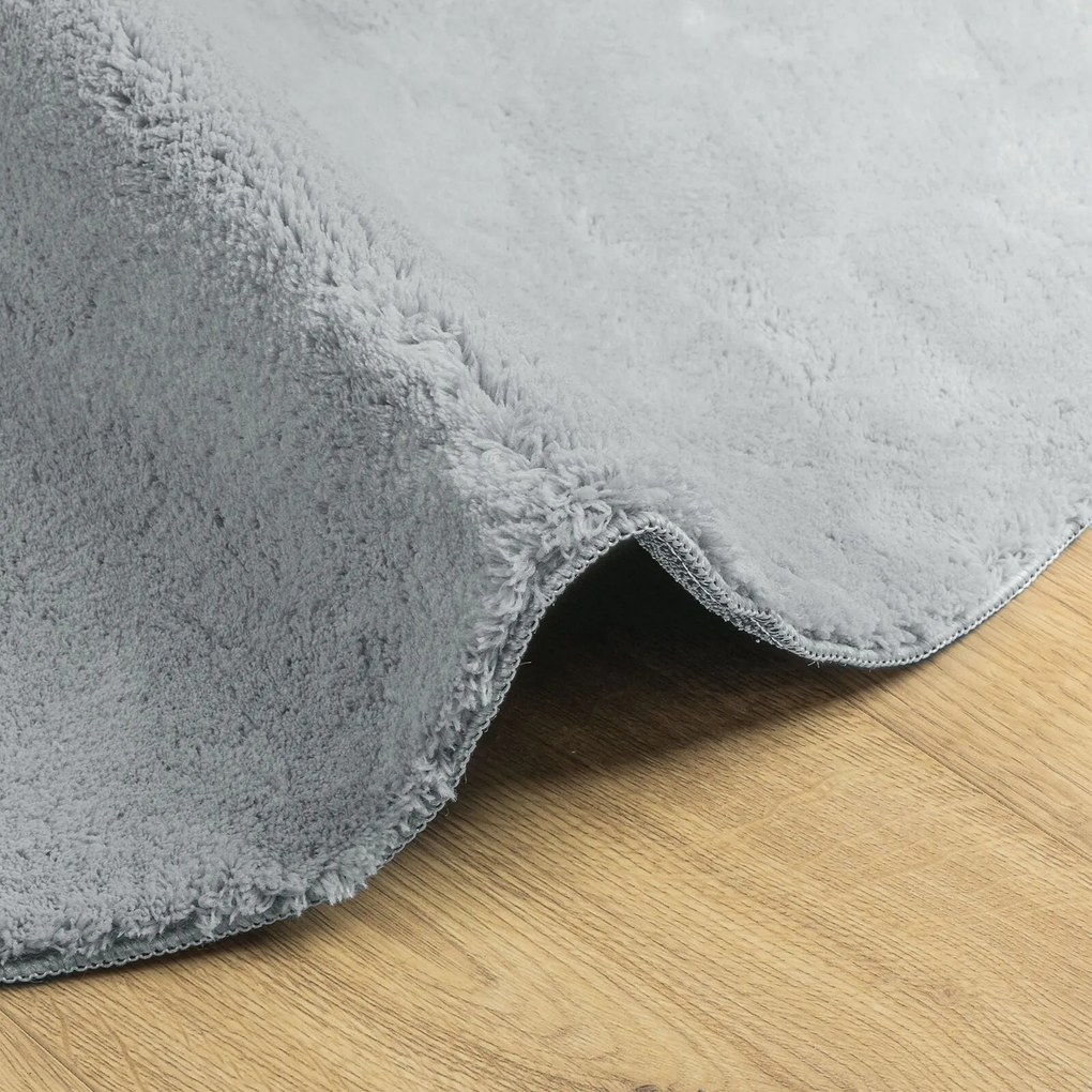Tapete Oval 'HUARTE'Cinza 140x200 cm
