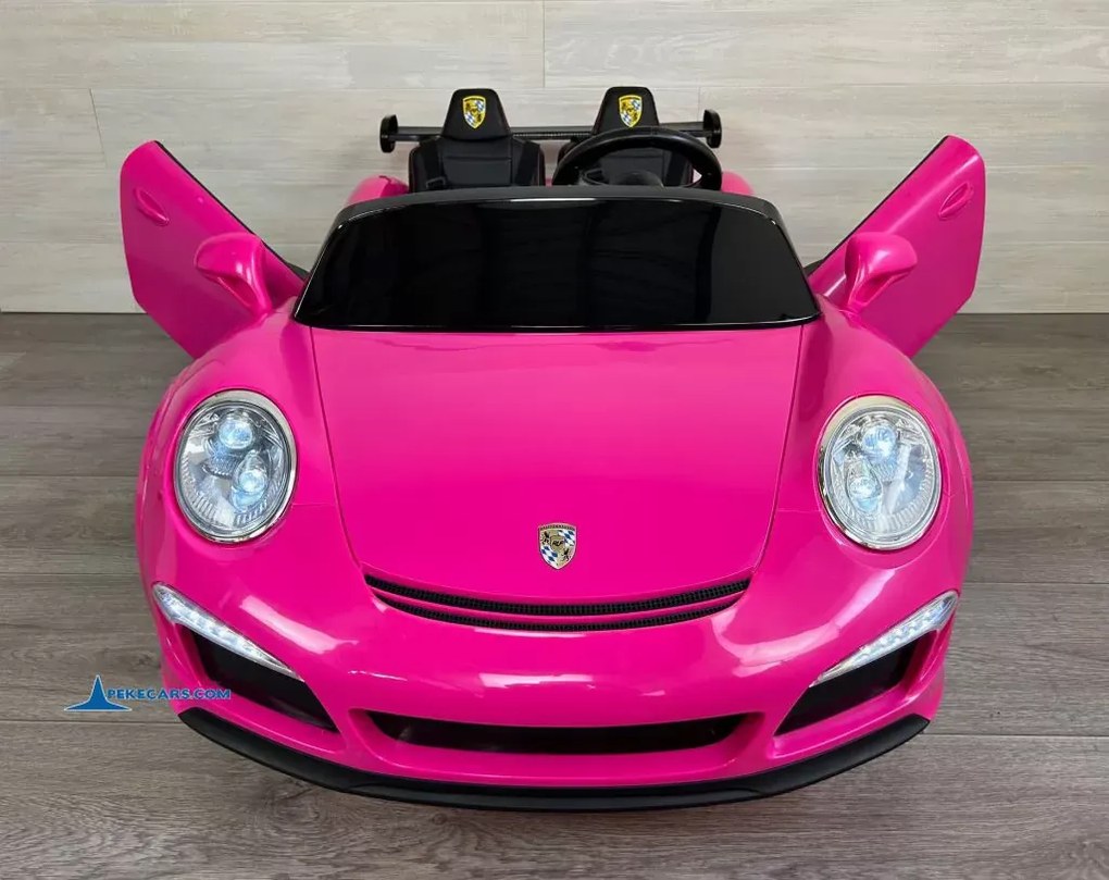 Carro elétrico para crianças Desportivo RUF CTR3 24V 2.4G MP4, Rodas de borracha, 2 lugares em pele sintética Rosa