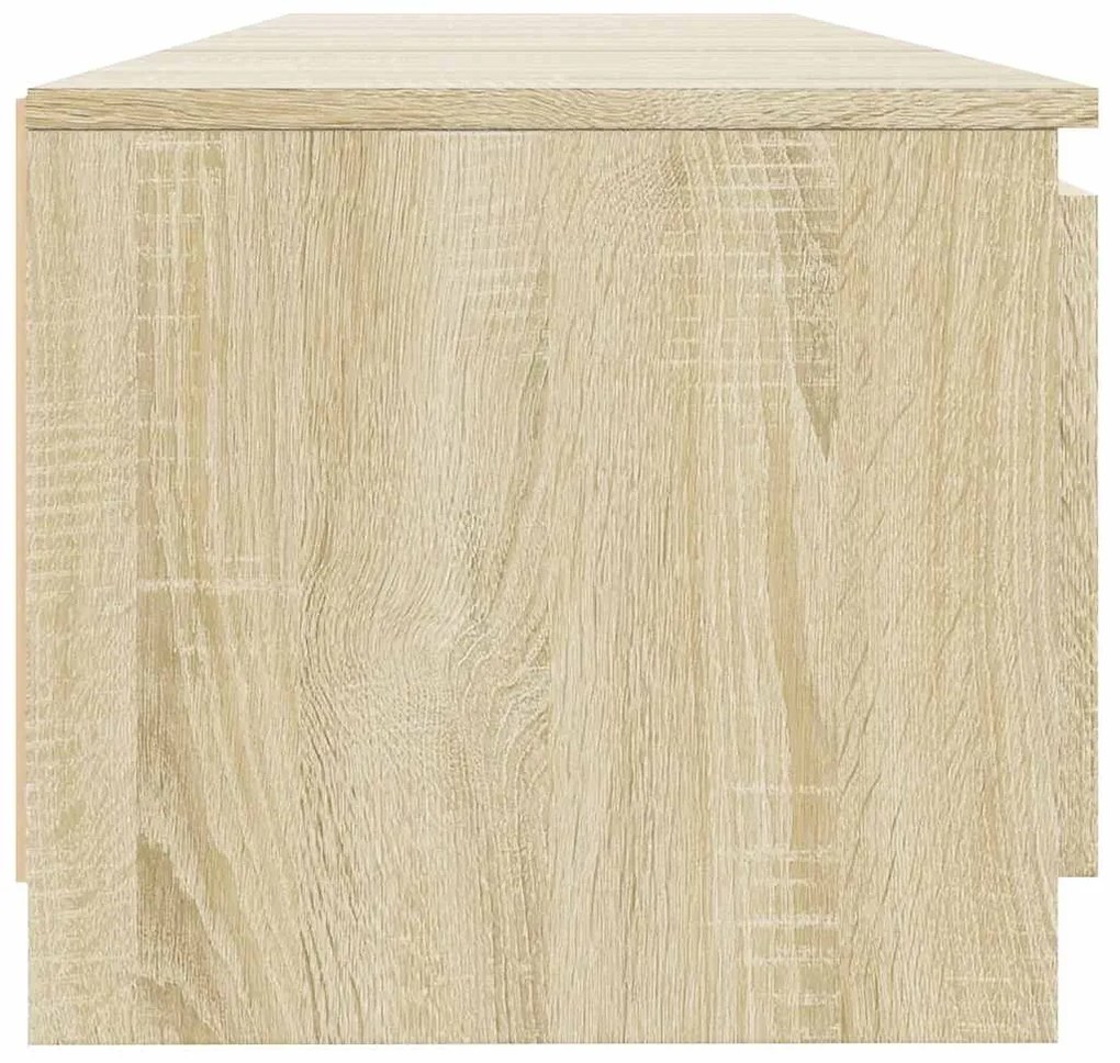 Móvel de TV com luzes LED 140x40x35,5 cm carvalho sonoma