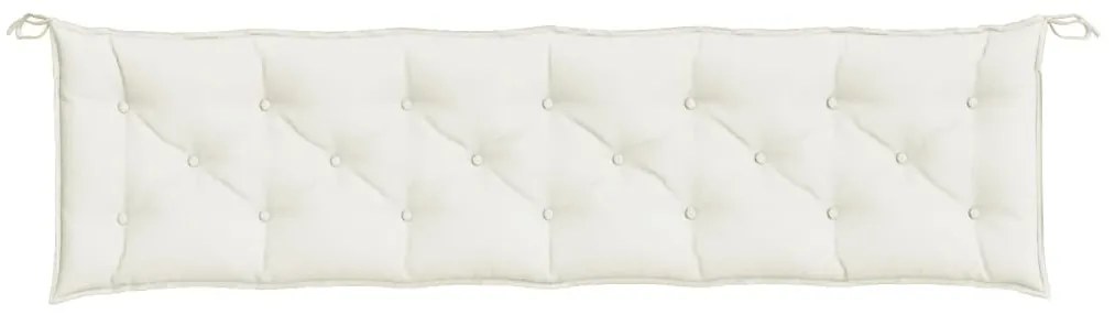 Almofadões banco jardim 2pcs 200x50x7cm mesclado tecido creme